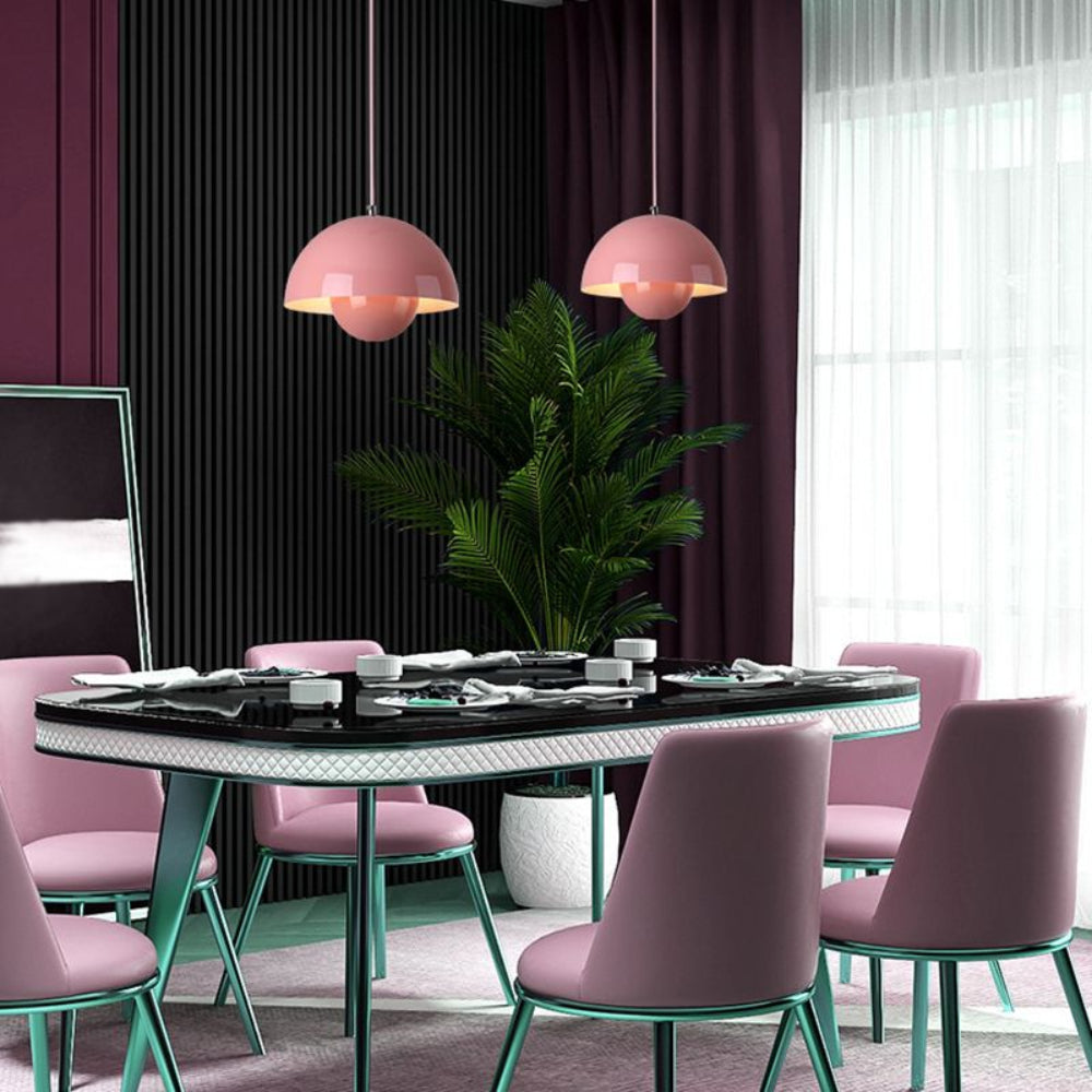 Lumina: Lampada a sospensione scandinava moderna con lampadine LED colorate