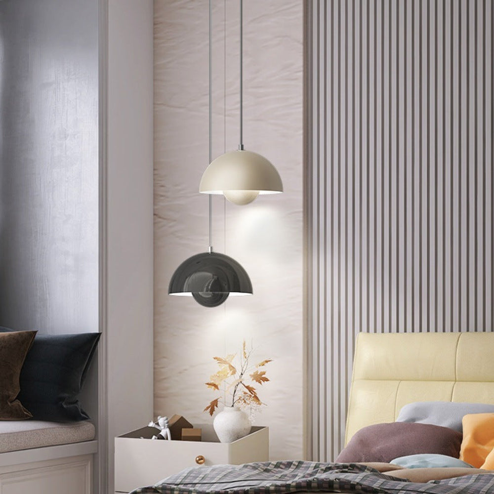 Lumina: Lampada a sospensione scandinava moderna con lampadine LED colorate