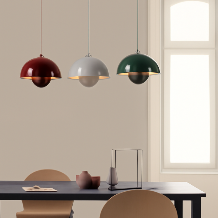 Lumina: Lampada a sospensione scandinava moderna con lampadine LED colorate