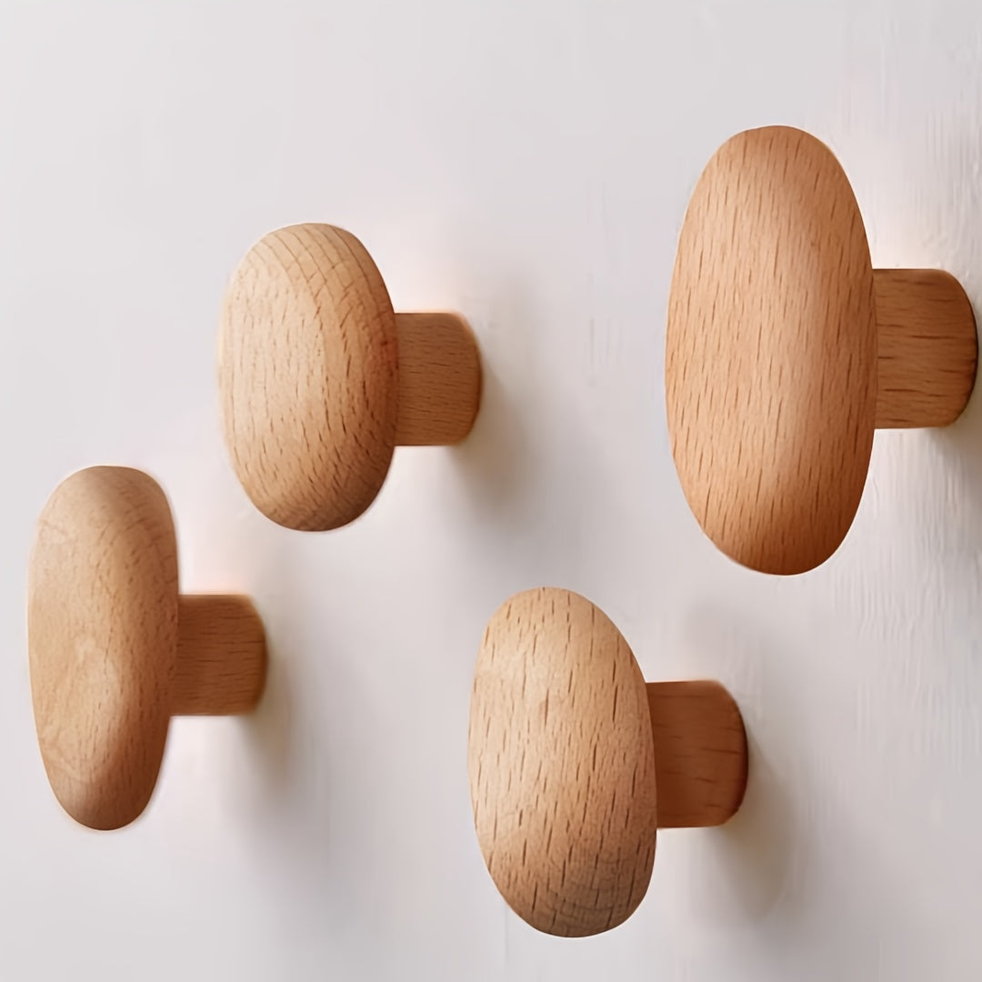 OakPebble – Ganci da muro in legno naturale con design organico per un interno elegante