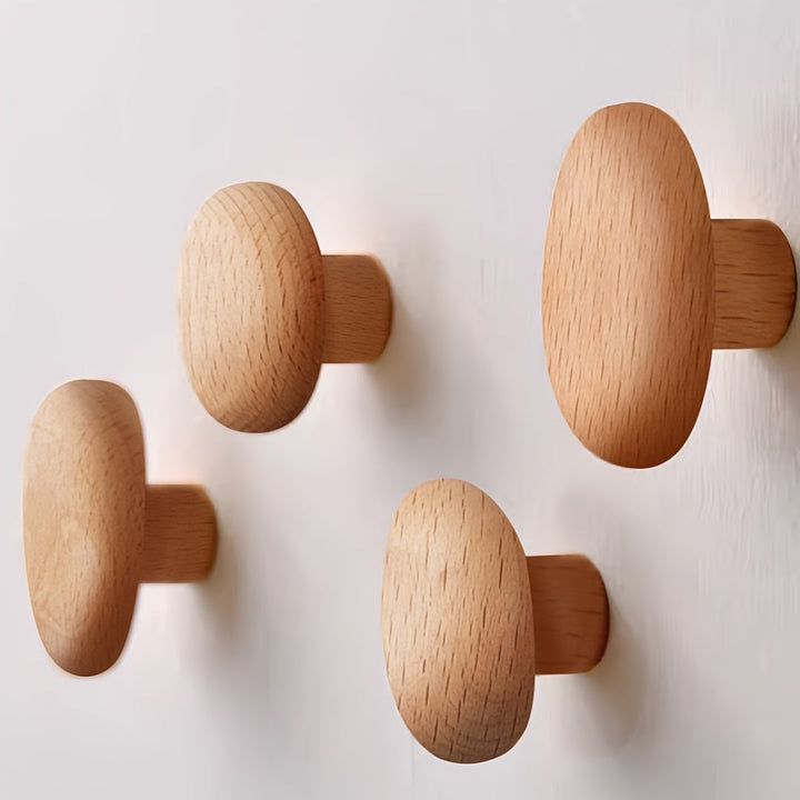 OakPebble – Ganci da muro in legno naturale con design organico per un interno elegante