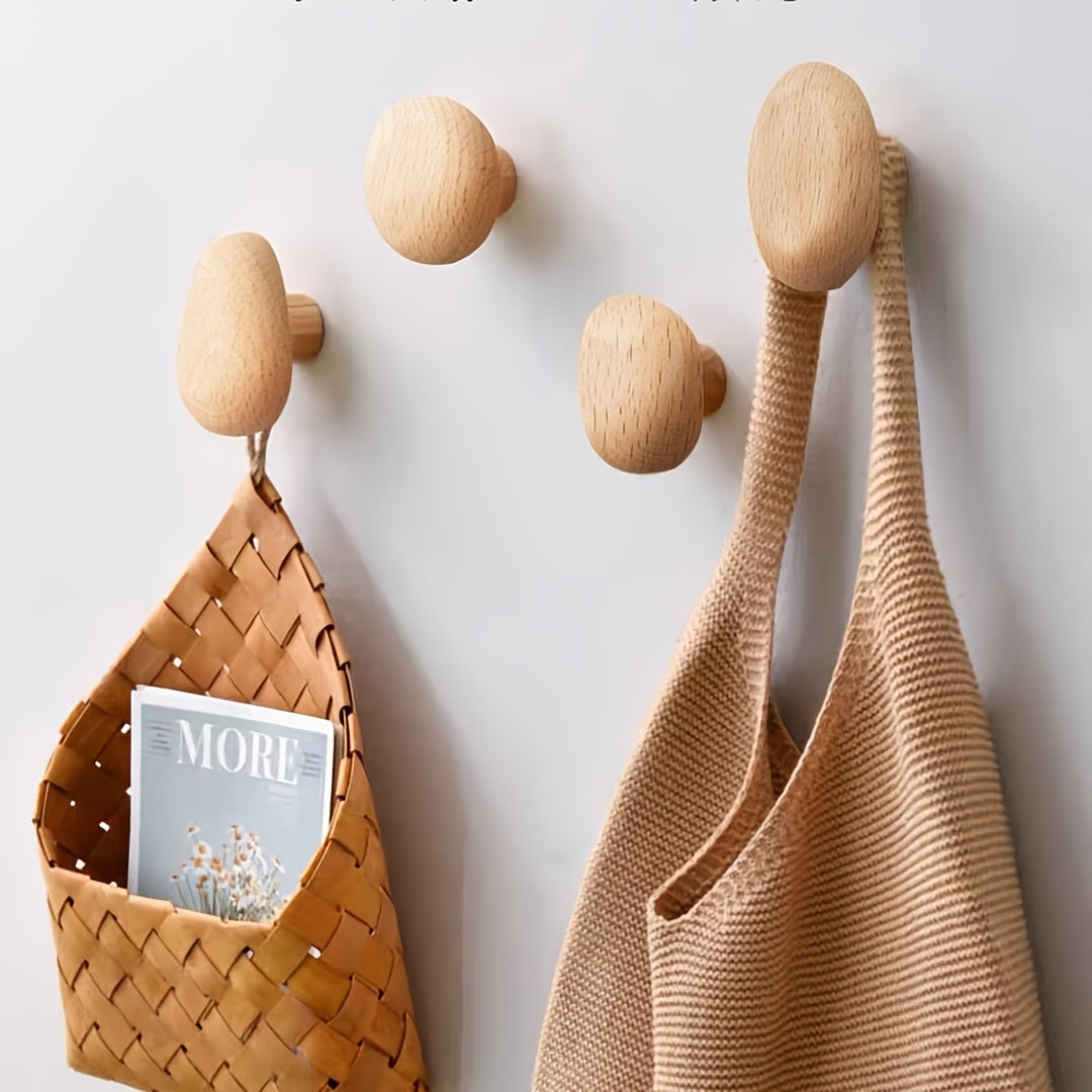 OakPebble – Ganci da muro in legno naturale con design organico per un interno elegante