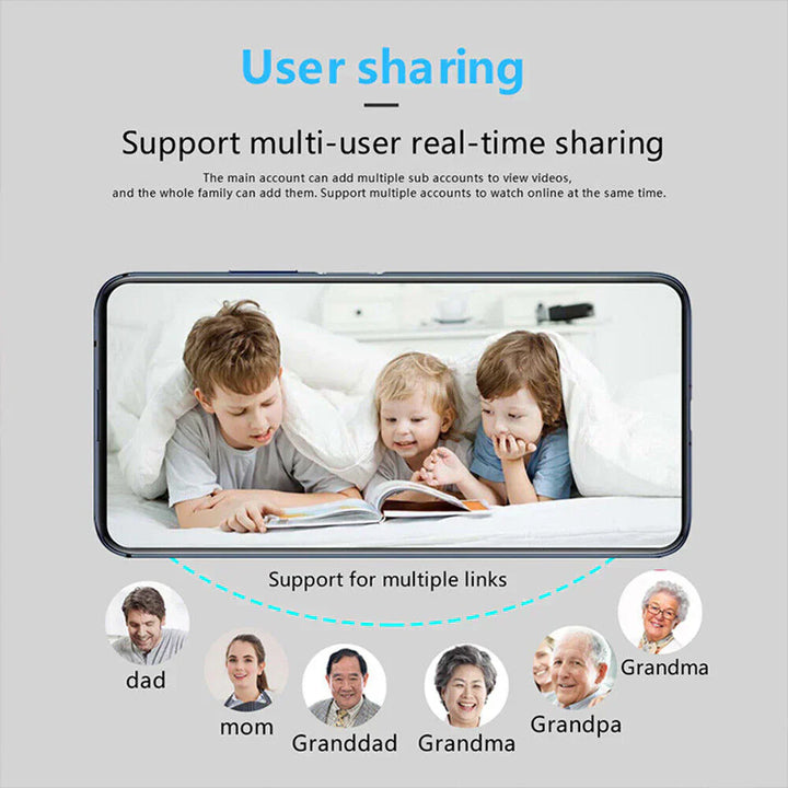 Mini Telecamera WiFi 1080P Visione Notturna Notifiche di Movimento Controllo Remoto Installazione App Semplice Sicurezza Domestica 2025
