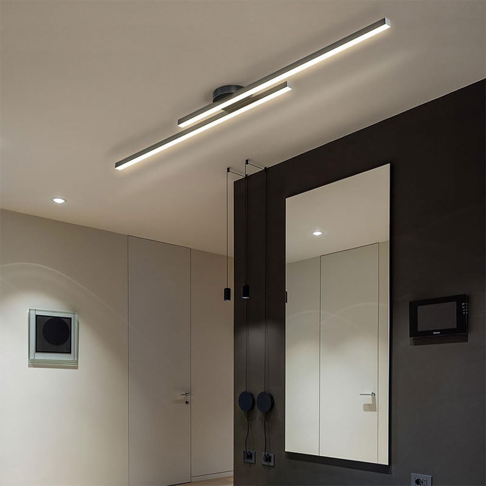Lampada da Soffitto LED Moderna in Alluminio Semi Incassata