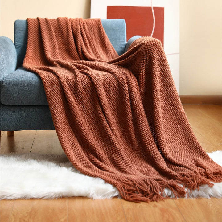 Coperta a maglia nordica - Morbida e Accogliente - Perfetta per soggiorno, camera da letto e terrazza