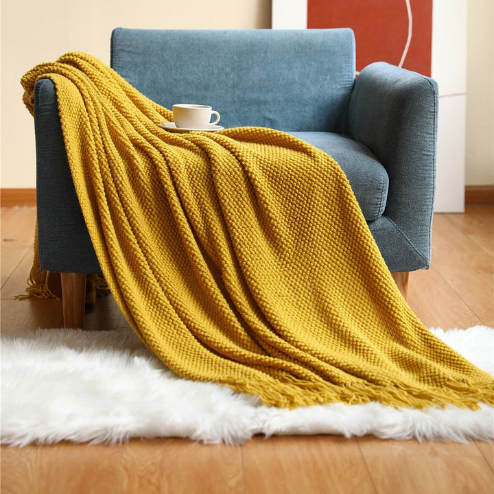 Coperta a maglia nordica - Morbida e Accogliente - Perfetta per soggiorno, camera da letto e terrazza