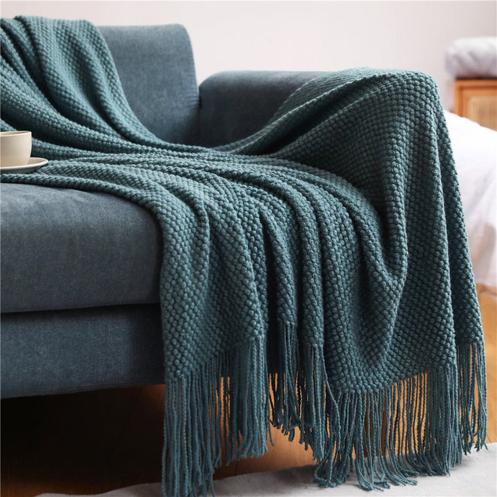 Coperta a maglia nordica - Morbida e Accogliente - Perfetta per soggiorno, camera da letto e terrazza