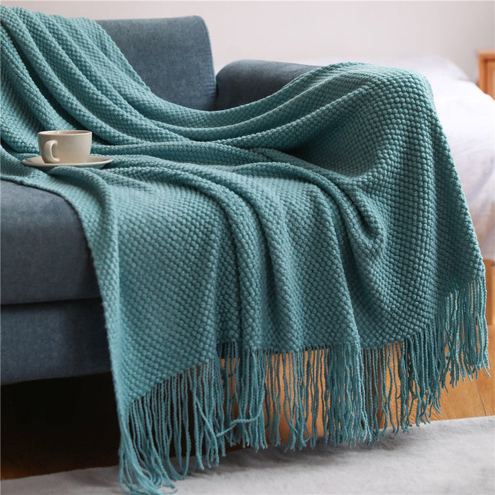 Coperta a maglia nordica - Morbida e Accogliente - Perfetta per soggiorno, camera da letto e terrazza