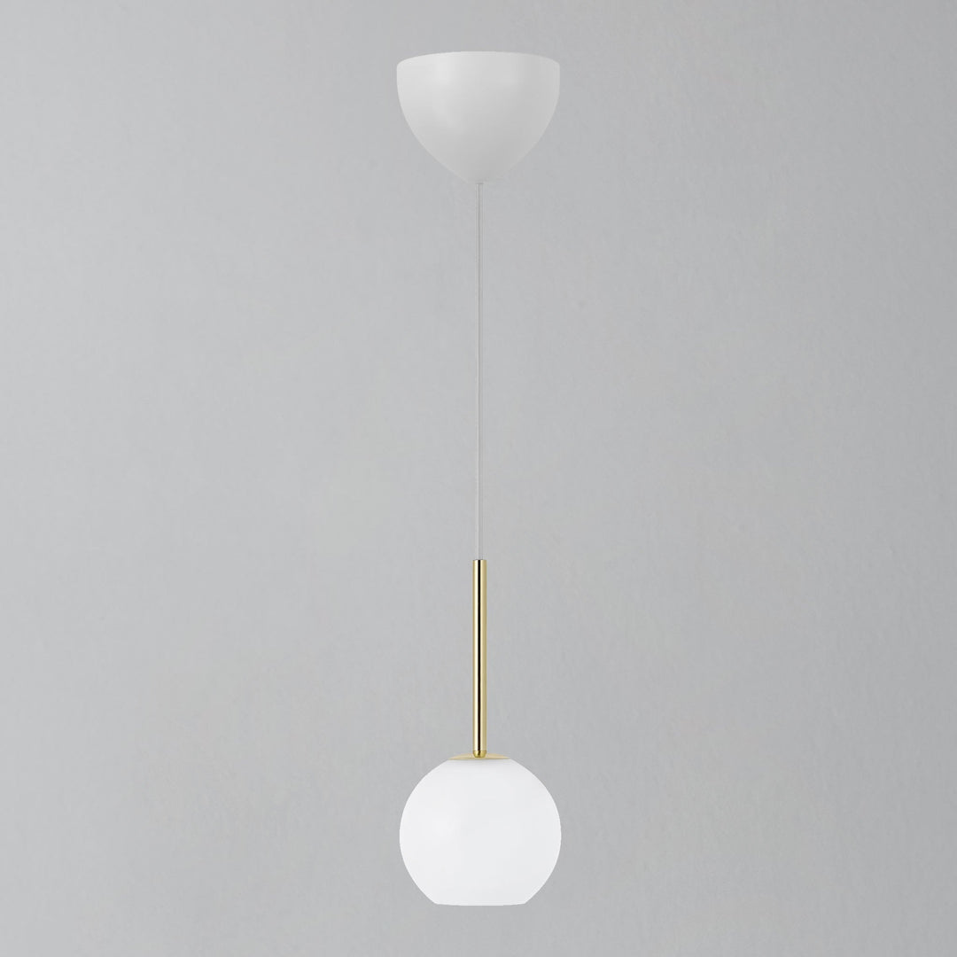 Lampada a sospensione Franca 13, Ottone/Opale