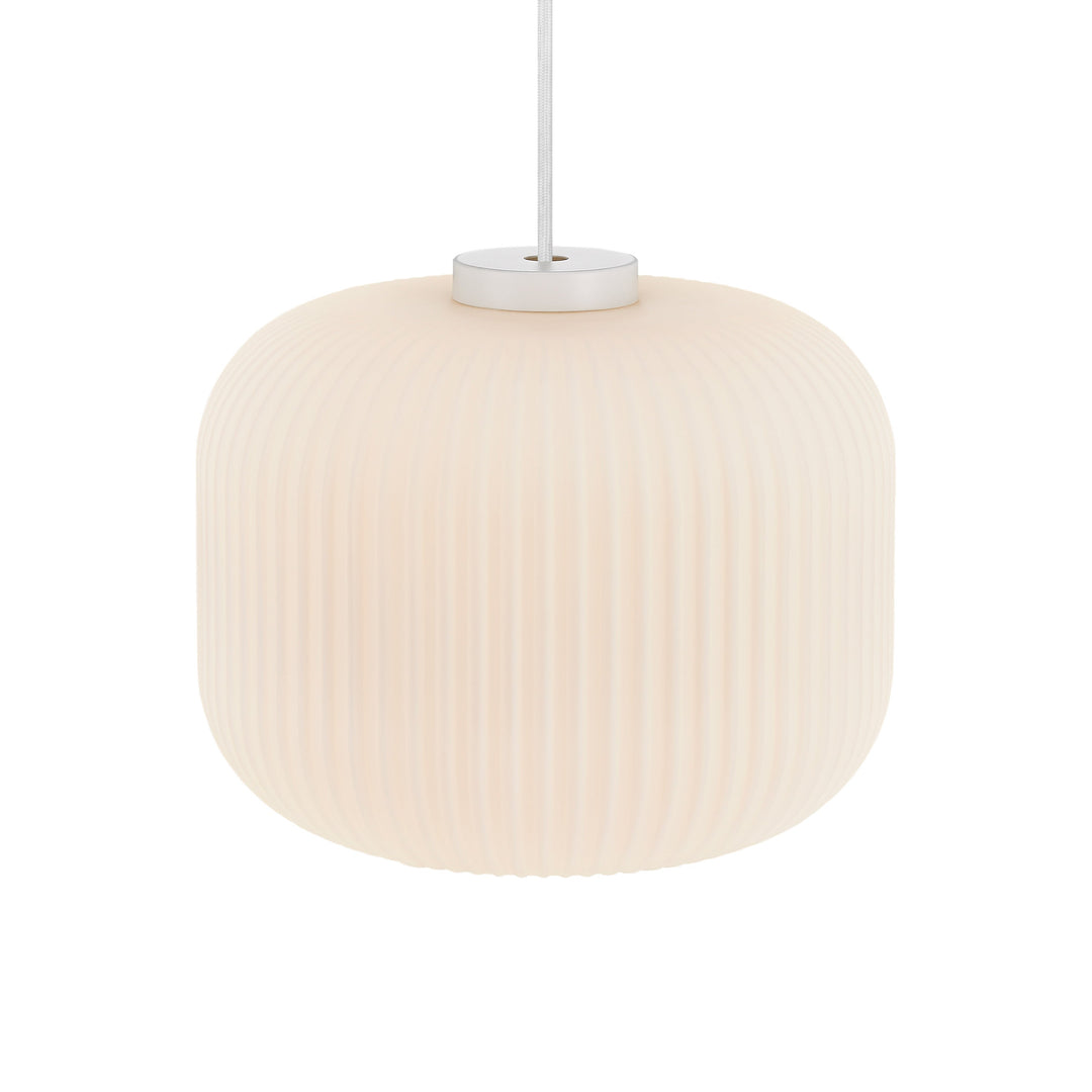 Lampada a sospensione Milford 30, Opale/Bianco