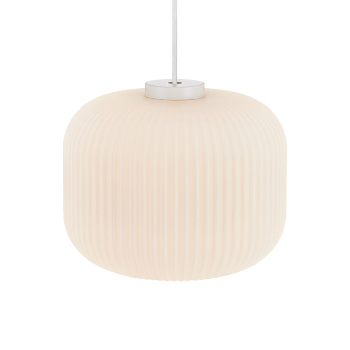 Lampada a sospensione Milford 30, Opale/Bianco