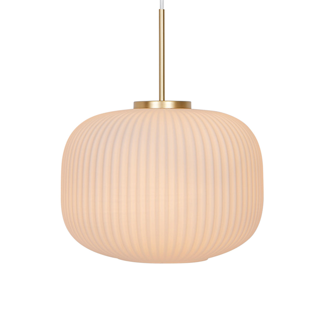 Lampada a sospensione Milford 30, Opale/ottone