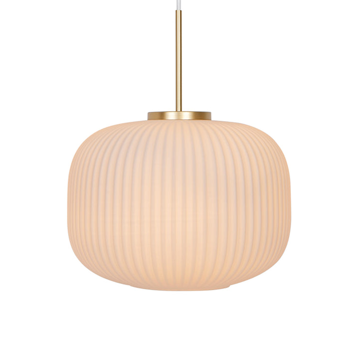 Lampada a sospensione Milford 30, Opale/ottone