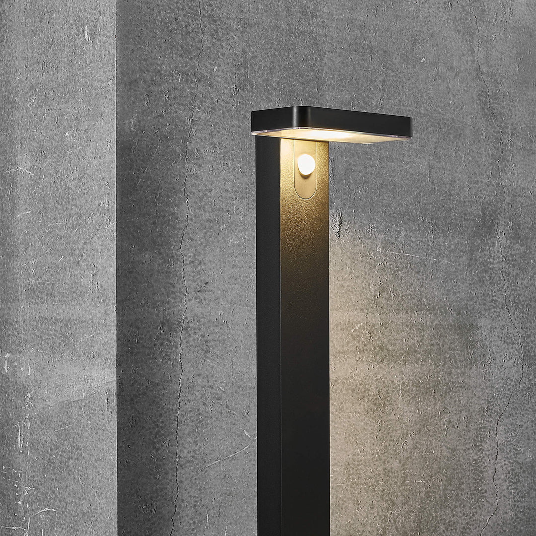 Rica Square LED Giardino Solar Spike Light, Nero