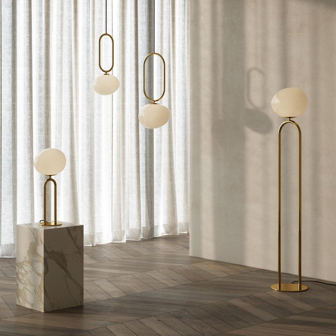 Shapes 27 Lampada a Sospensione, Ottone/Opale