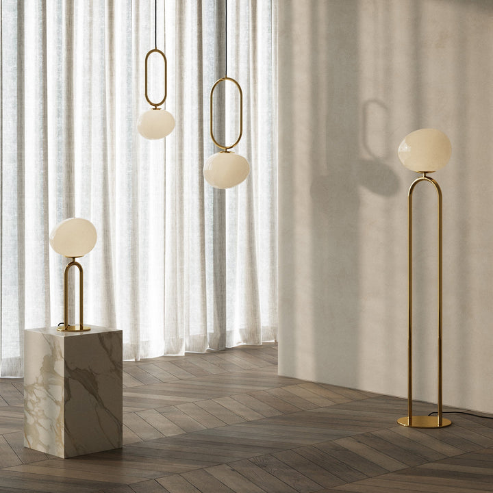 Shapes 27 Lampada a Sospensione, Ottone/Opale
