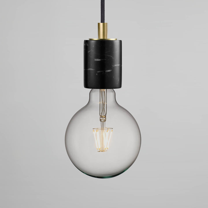 Lampada a sospensione in marmo Siv, Nera