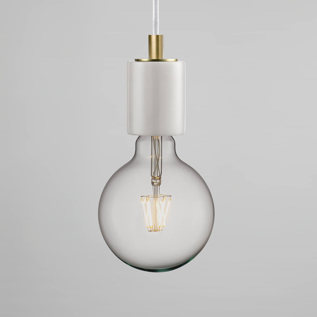 Lampada a sospensione in marmo Siv, Bianca