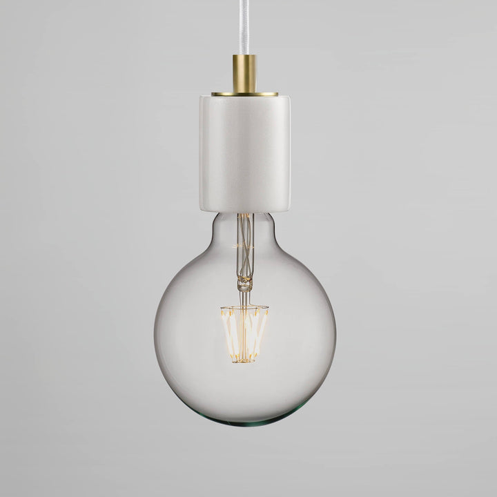 Lampada a sospensione in marmo Siv, Bianca