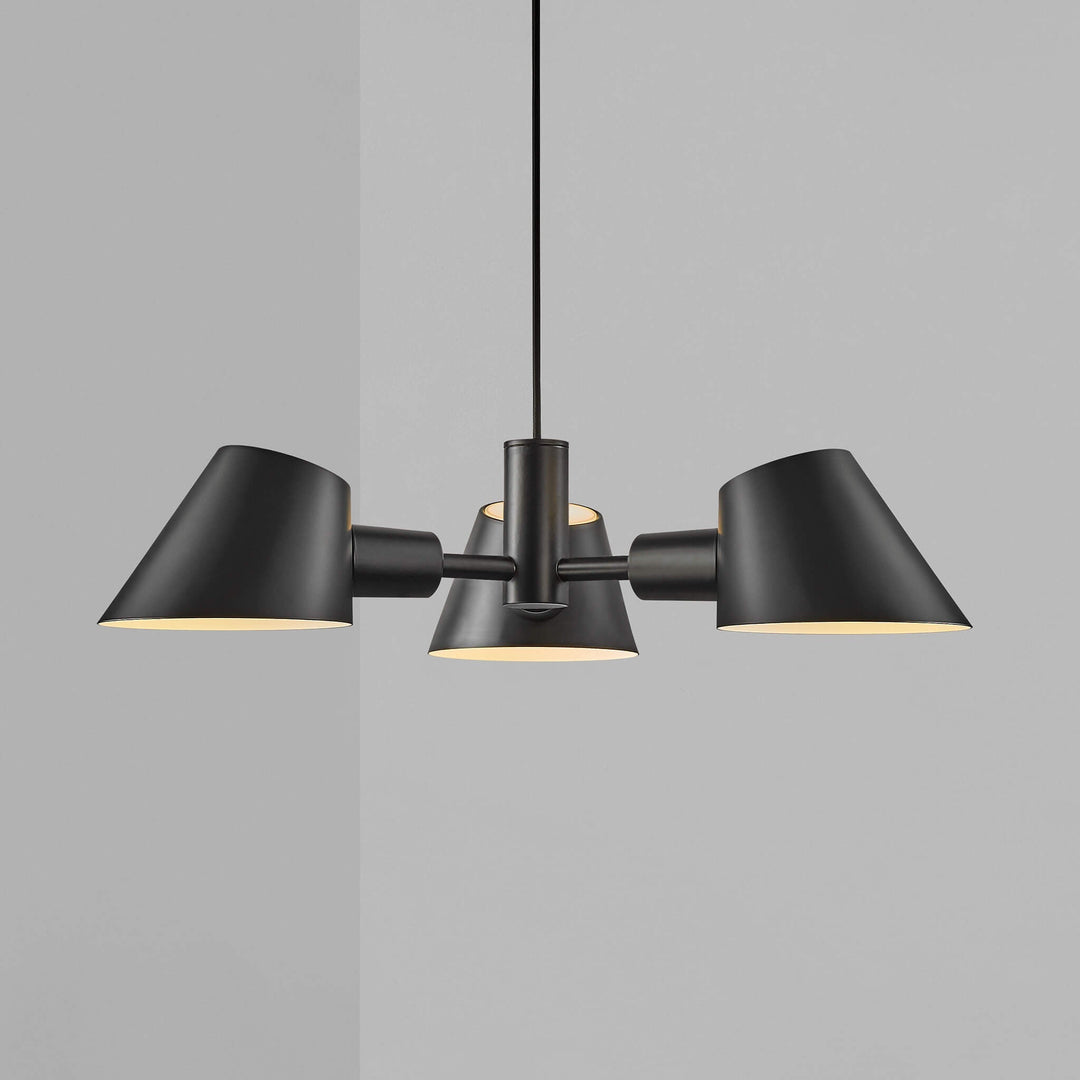 Lampada a sospensione Stay 3 Light, Nera