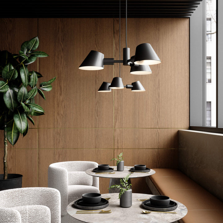 Lampada a sospensione Stay 3 Light, Nera