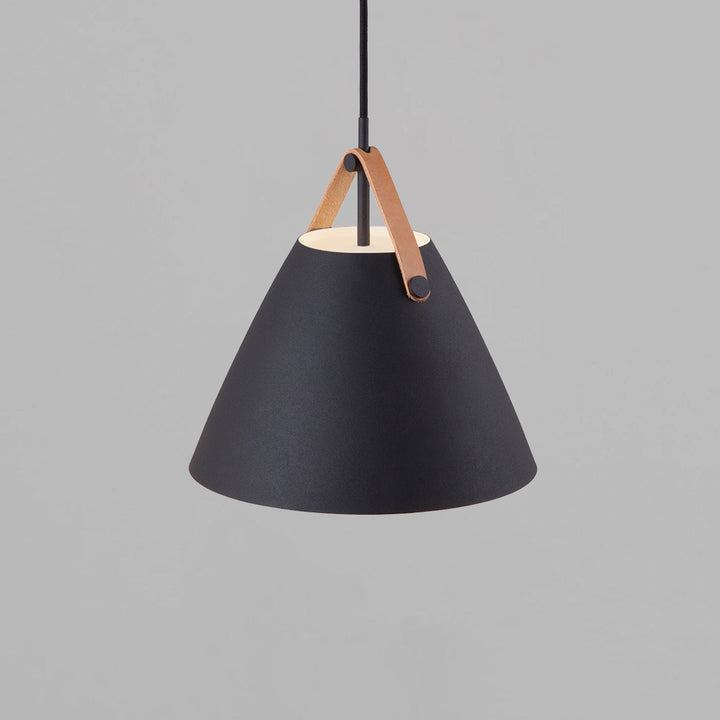 Lampada a Sospensione Strap 27, Nera