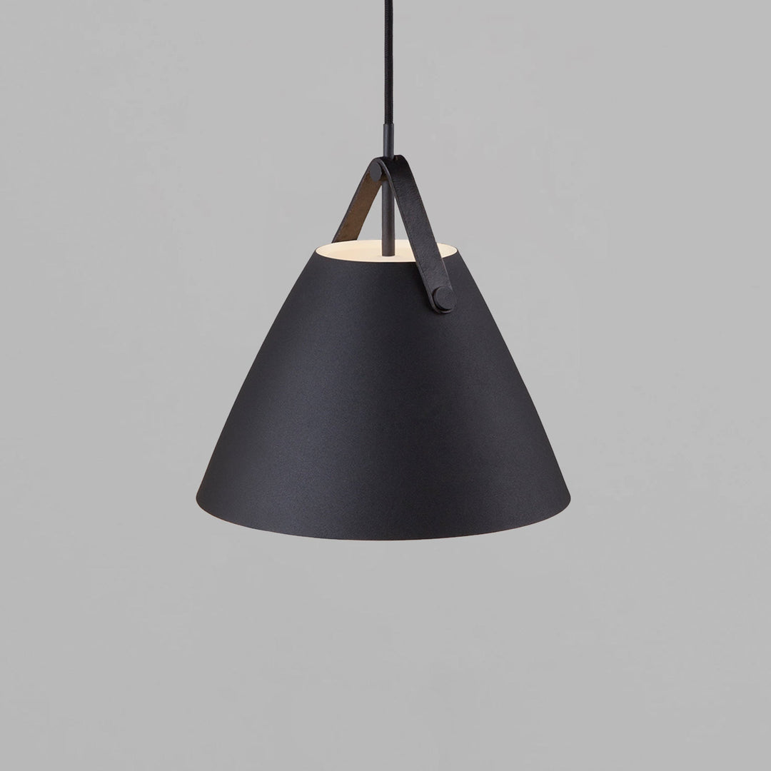 Lampada a Sospensione Strap 27, Nera