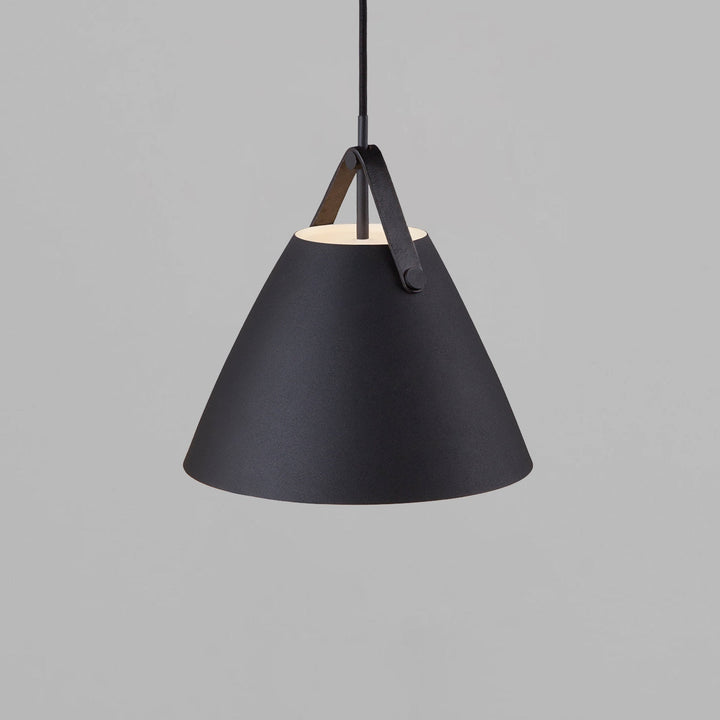 Lampada a Sospensione Strap 27, Nera