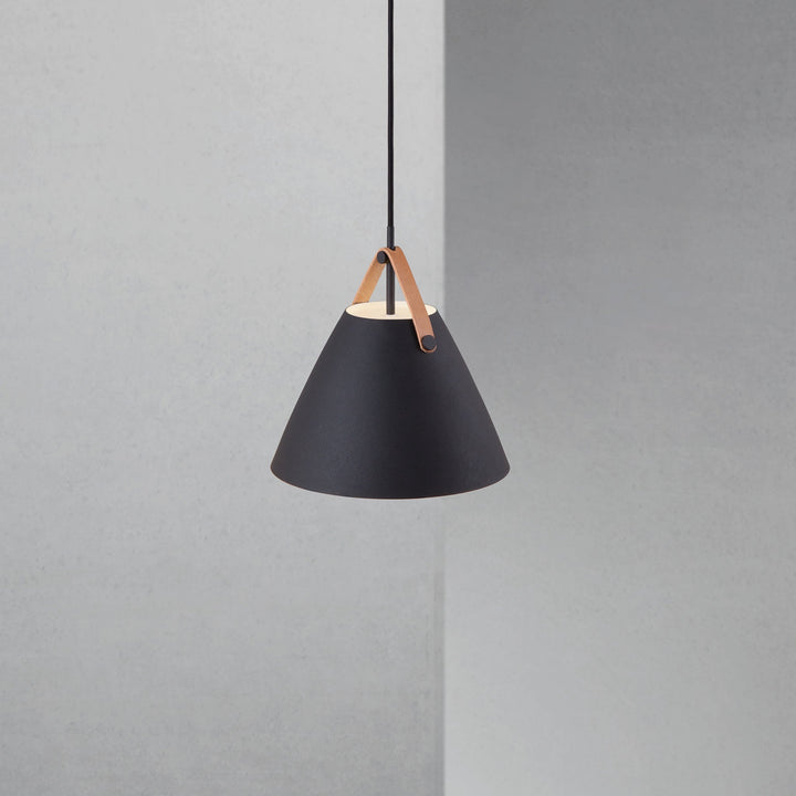Lampada a Sospensione Strap 27, Nera