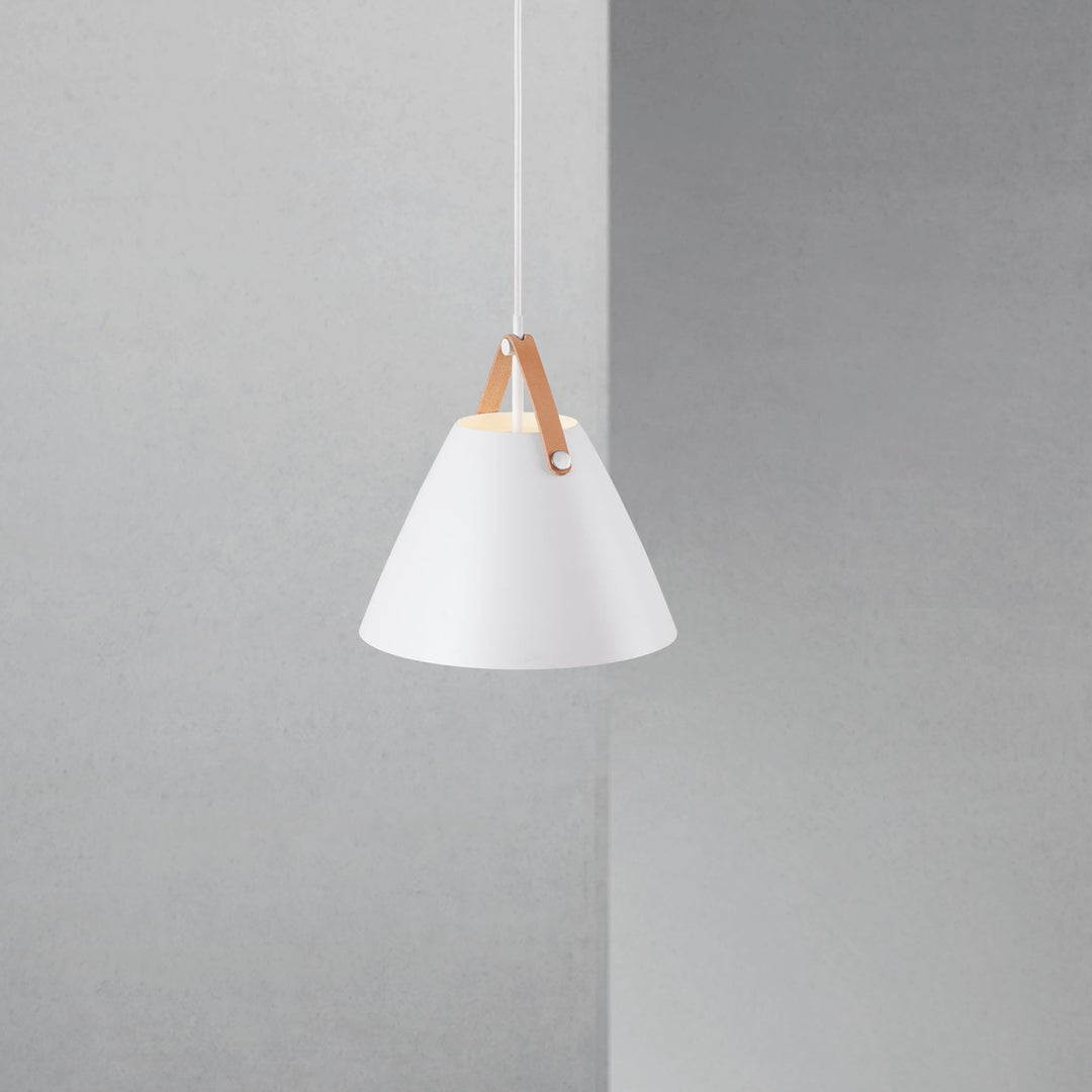 Lampada a sospensione Strap 27, Bianca