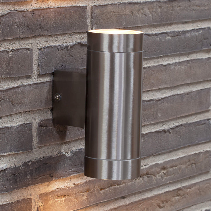 Lampada da Parete Esterno Tin Maxi Up &amp; Down, Acciaio Inossidabile