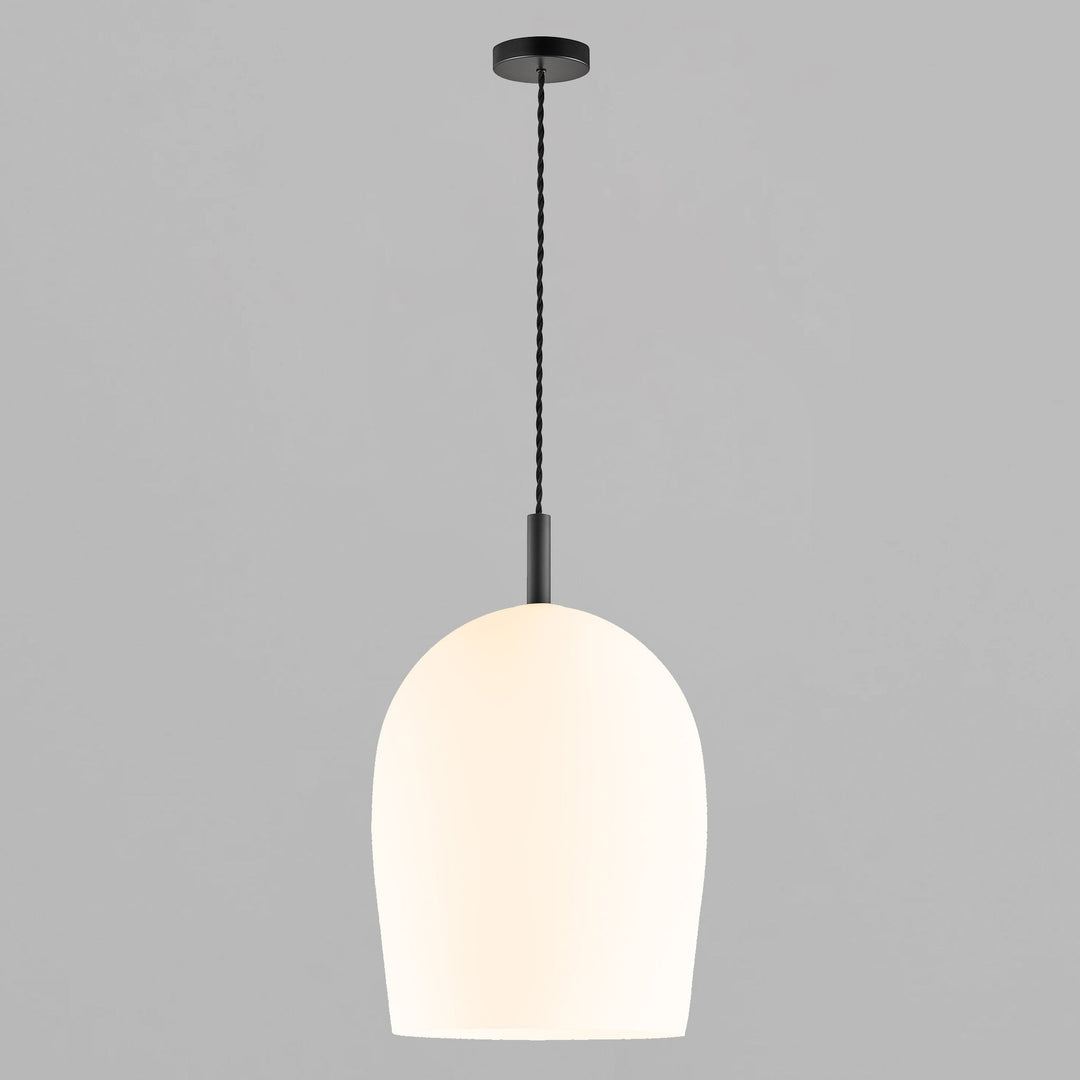 Lampada a sospensione Uma 30 in vetro, opale