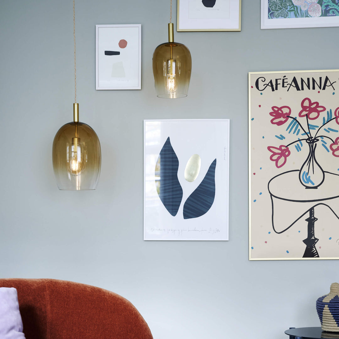 Lampada a sospensione in vetro Uma 18