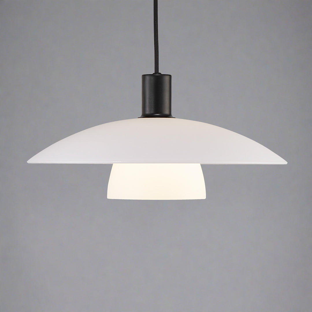 Lampada a sospensione Verona, Nero/Opale