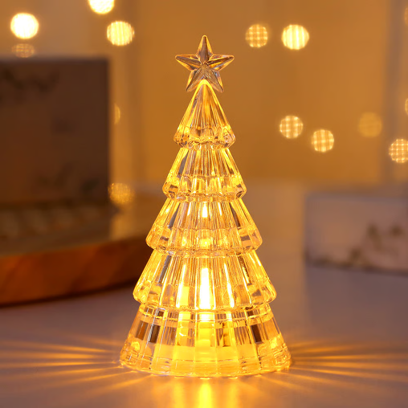 LumiPine™ – Albero di Natale illuminato in vetro argentato