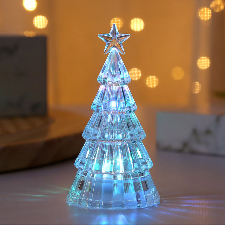 LumiPine™ – Albero di Natale illuminato in vetro argentato