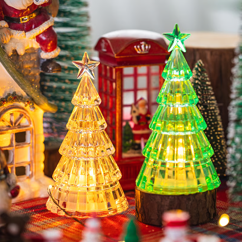 LumiPine™ – Albero di Natale illuminato in vetro argentato