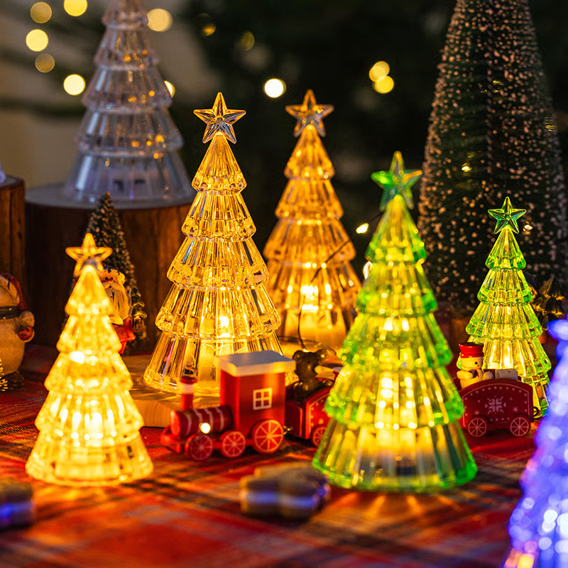 LumiPine™ – Albero di Natale illuminato in vetro argentato