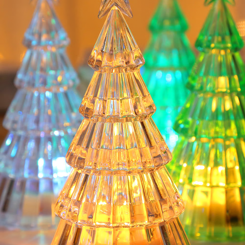 LumiPine™ – Albero di Natale illuminato in vetro argentato
