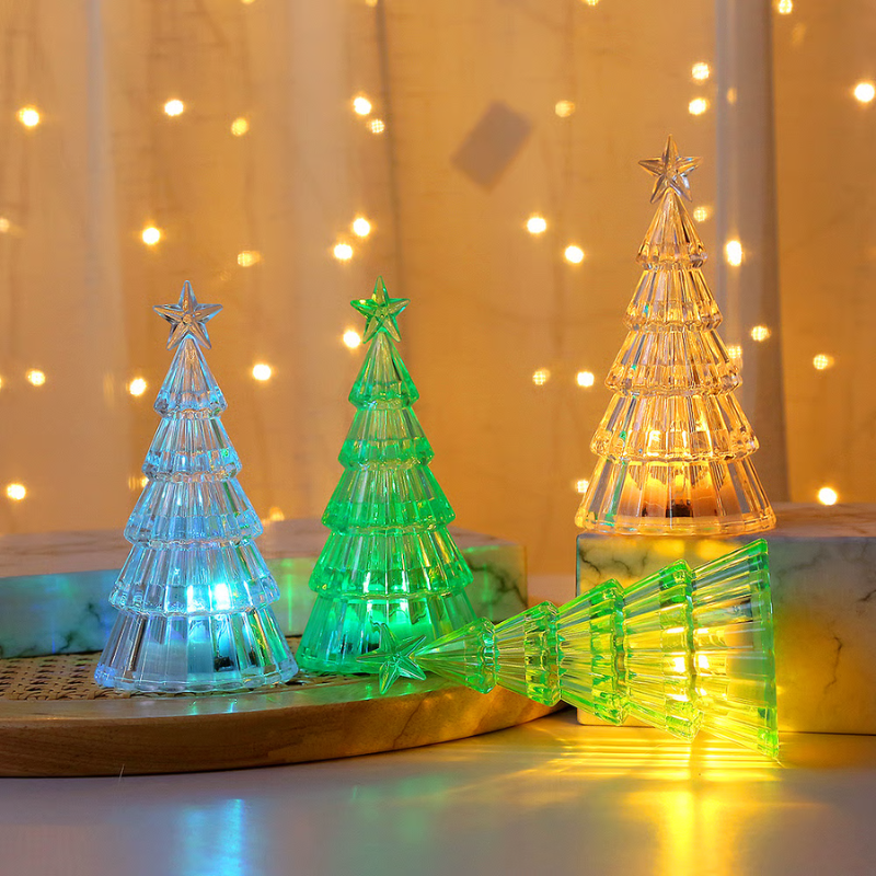 LumiPine™ – Albero di Natale illuminato in vetro argentato