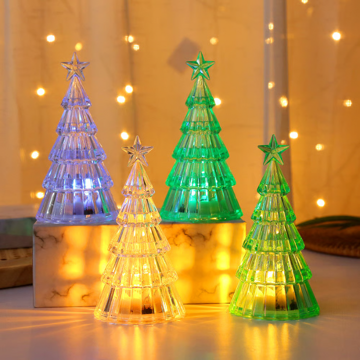 LumiPine™ – Albero di Natale illuminato in vetro argentato