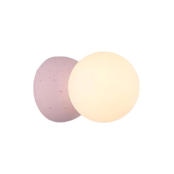 OrigoGlow: Lampada a sospensione con struttura a sfera in cemento e vetro opalino – per ingresso e angolo divano