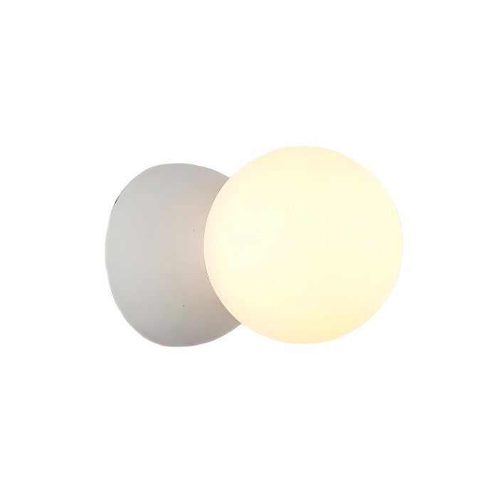 OrigoGlow: Lampada a sospensione con struttura a sfera in cemento e vetro opalino – per ingresso e angolo divano