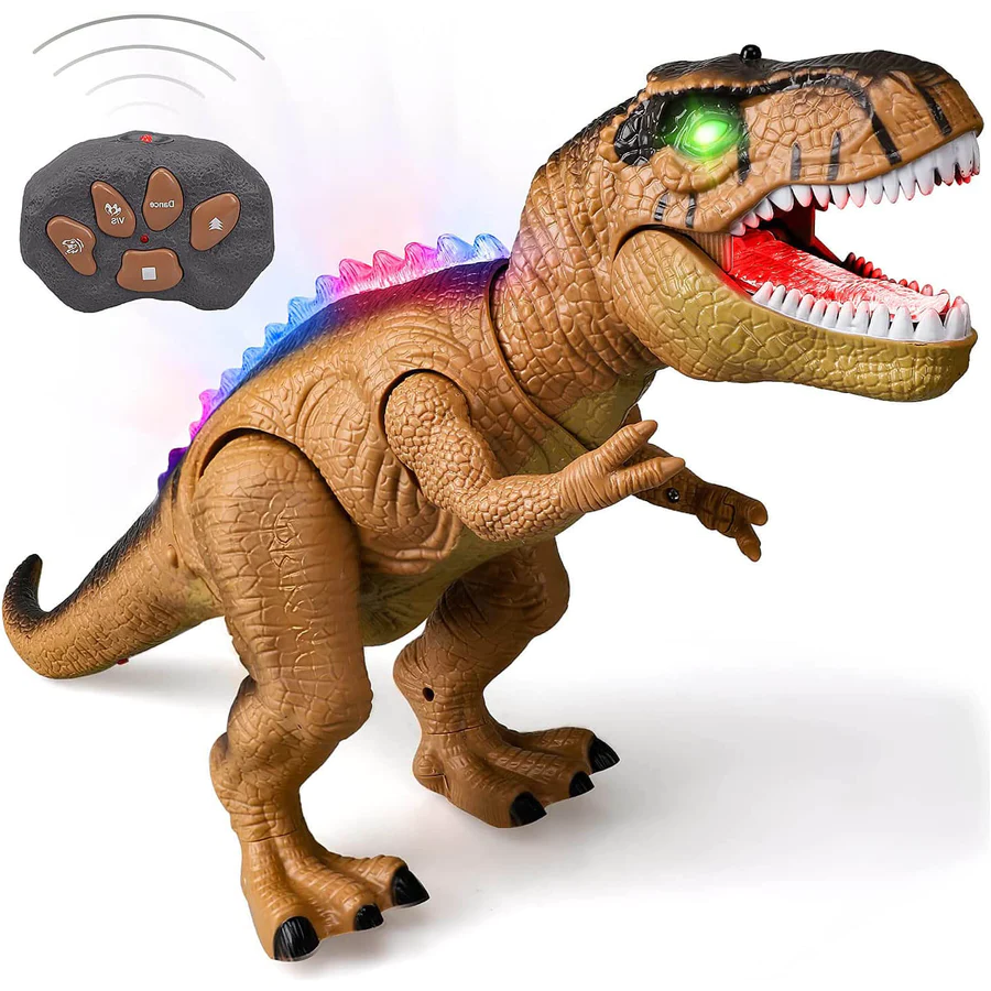 Giocattolo T Rex Dinosaurio Radiocomandato con Luce LED, Camminante e Ruggente per Bambini, Regalo Autunno 2025