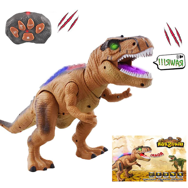 Giocattolo T Rex Dinosaurio Radiocomandato con Luce LED, Camminante e Ruggente per Bambini, Regalo Autunno 2025
