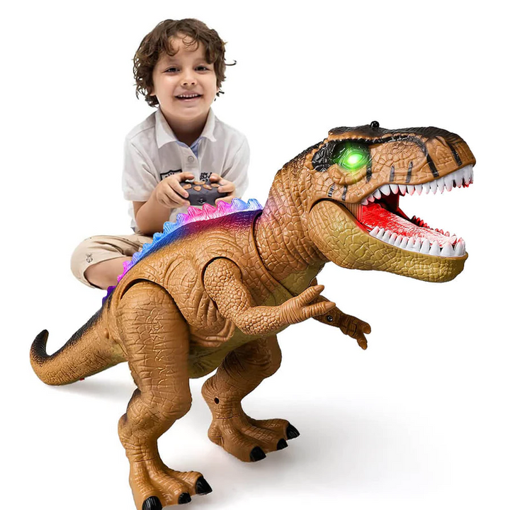 Giocattolo T Rex Dinosaurio Radiocomandato con Luce LED, Camminante e Ruggente per Bambini, Regalo Autunno 2025