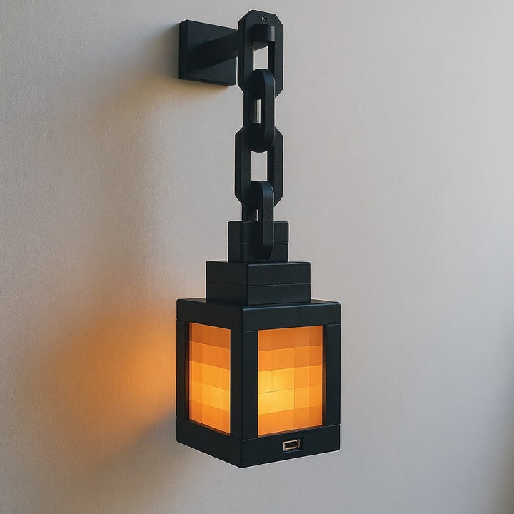 Lampada Minecraft | Lampada da tavolo senza fili | Lampada da notte | Applique da parete interna | PixelLuz