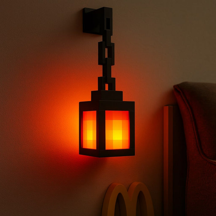 Lampada Minecraft | Lampada da tavolo senza fili | Lampada da notte | Applique da parete interna | PixelLuz