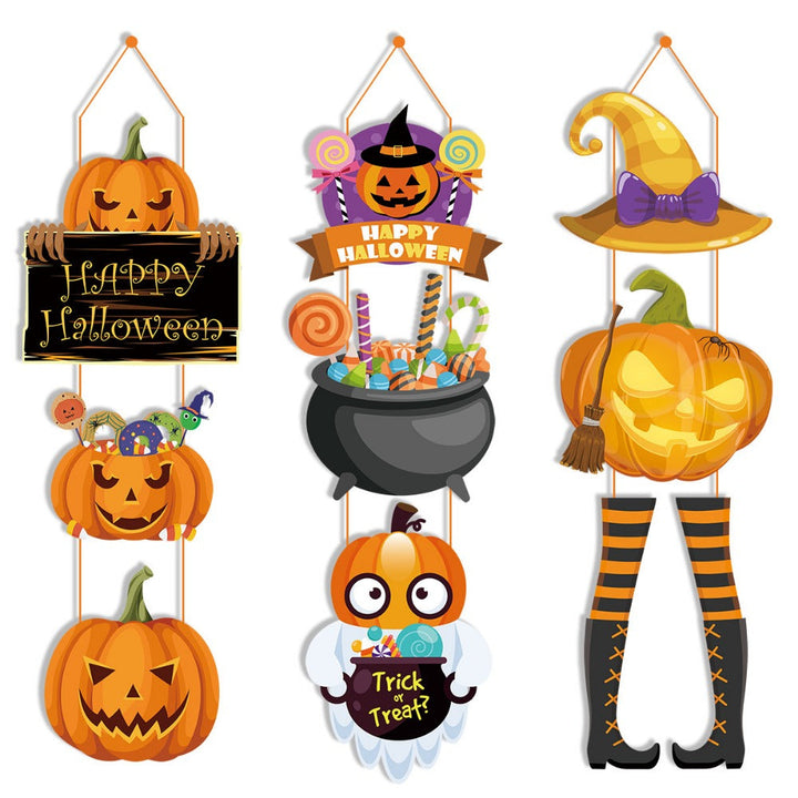 GespenstischesWillkommen™ Set di Pannelli per Porta Halloween - 3/10 pezzi