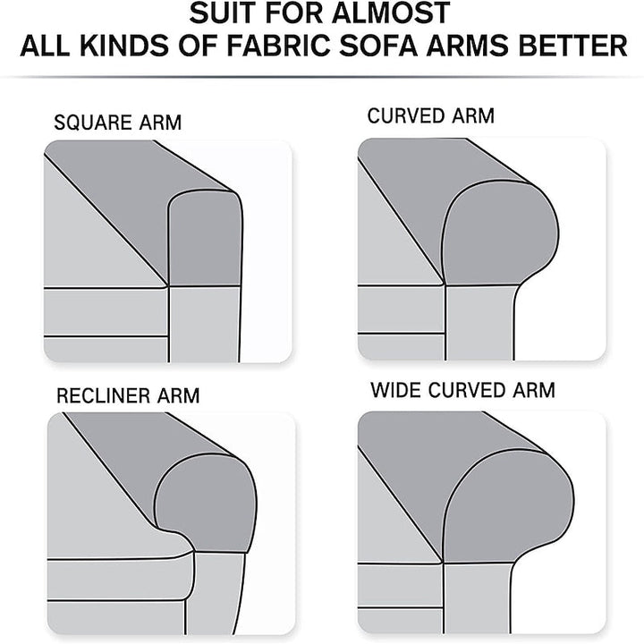 Fodere elastiche per braccioli – Fodere in spandex per sedie e poltrone, Set di 2, Bordeaux